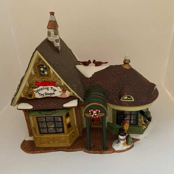 Santa's Workbench Spinning Top Toy Shoppe Victorian Series Christmas Village - Picture 1 of 9